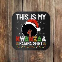 This Is My Kwanzaa Pajama Outfit Melanin African American Coaster thumb 0