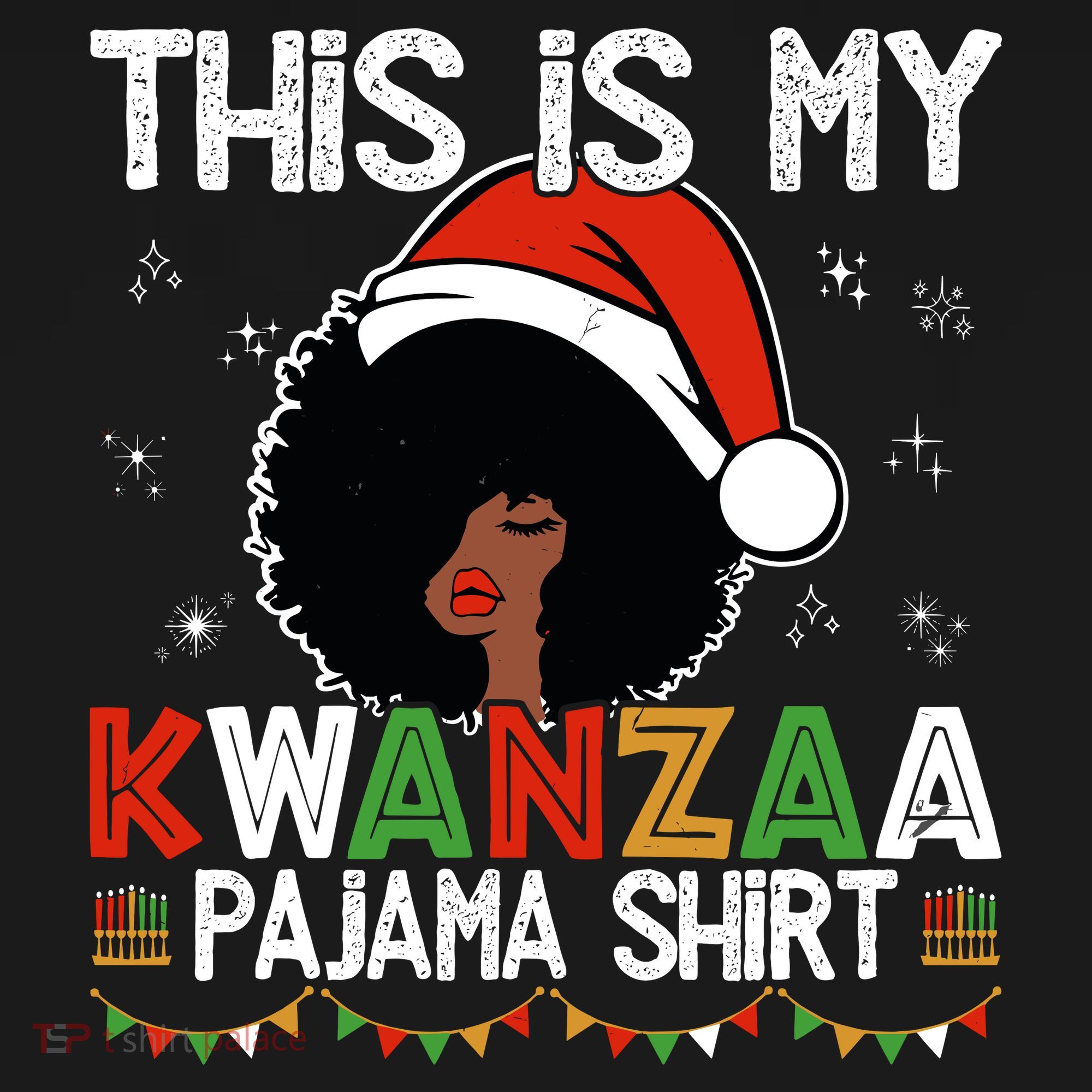 This Is My Kwanzaa Pajama Outfit Melanin African American Women's Hoodie