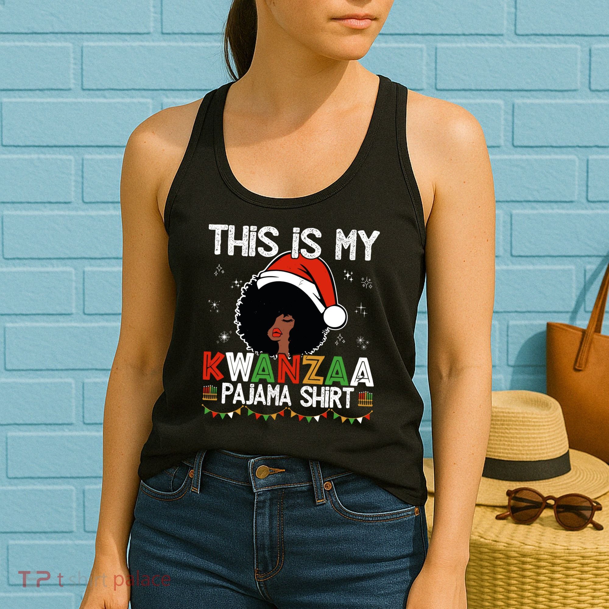 This Is My Kwanzaa Pajama Outfit Melanin African American Women's Tank Top