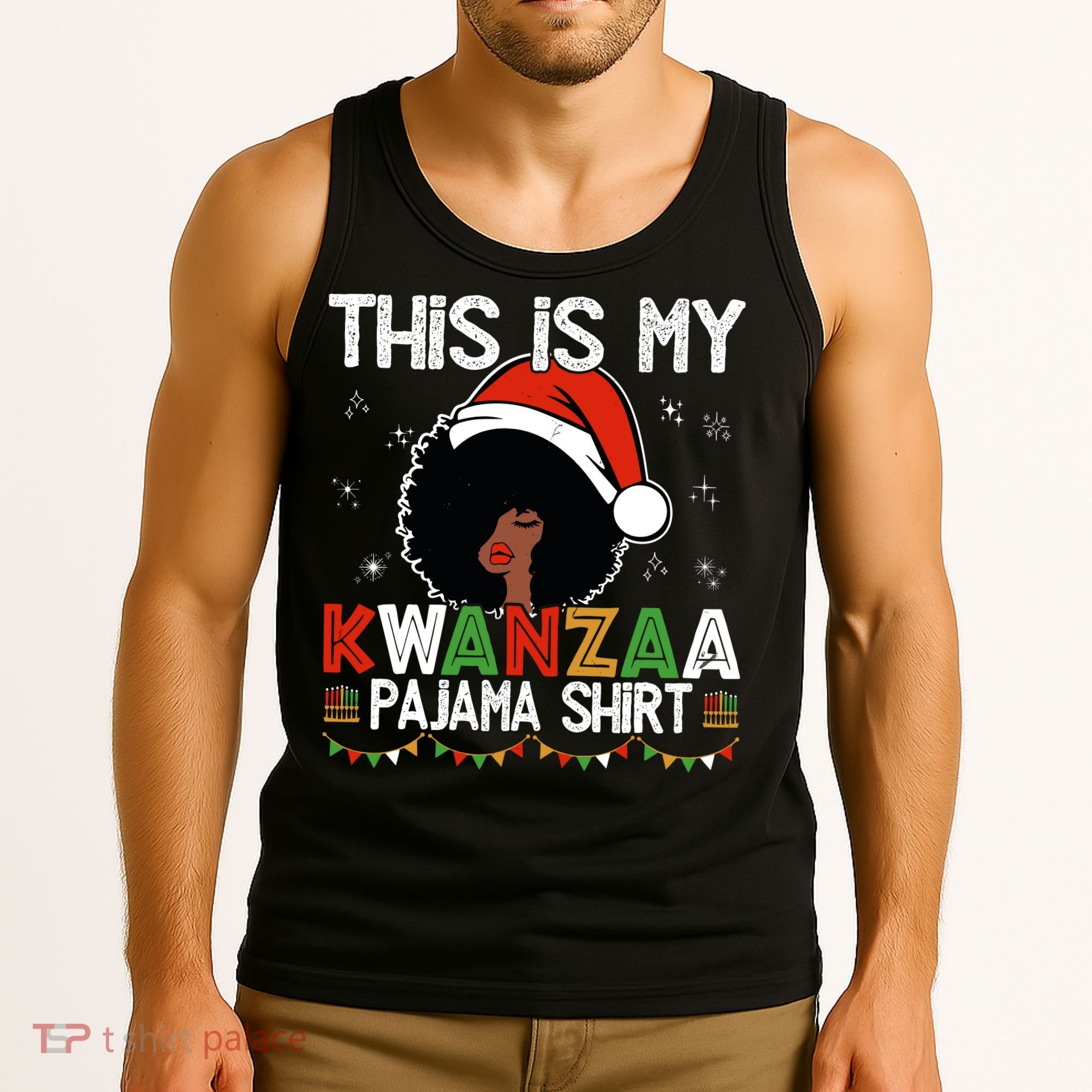 This Is My Kwanzaa Pajama Outfit Melanin African American Tank Top