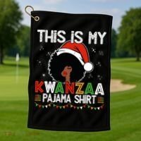 This Is My Kwanzaa Pajama Outfit Melanin African American Golf Towel thumb 1