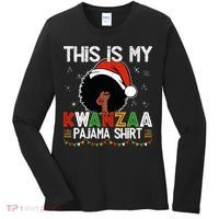 This Is My Kwanzaa Pajama Outfit Melanin African American Women's Long Sleeve Shirt thumb 0