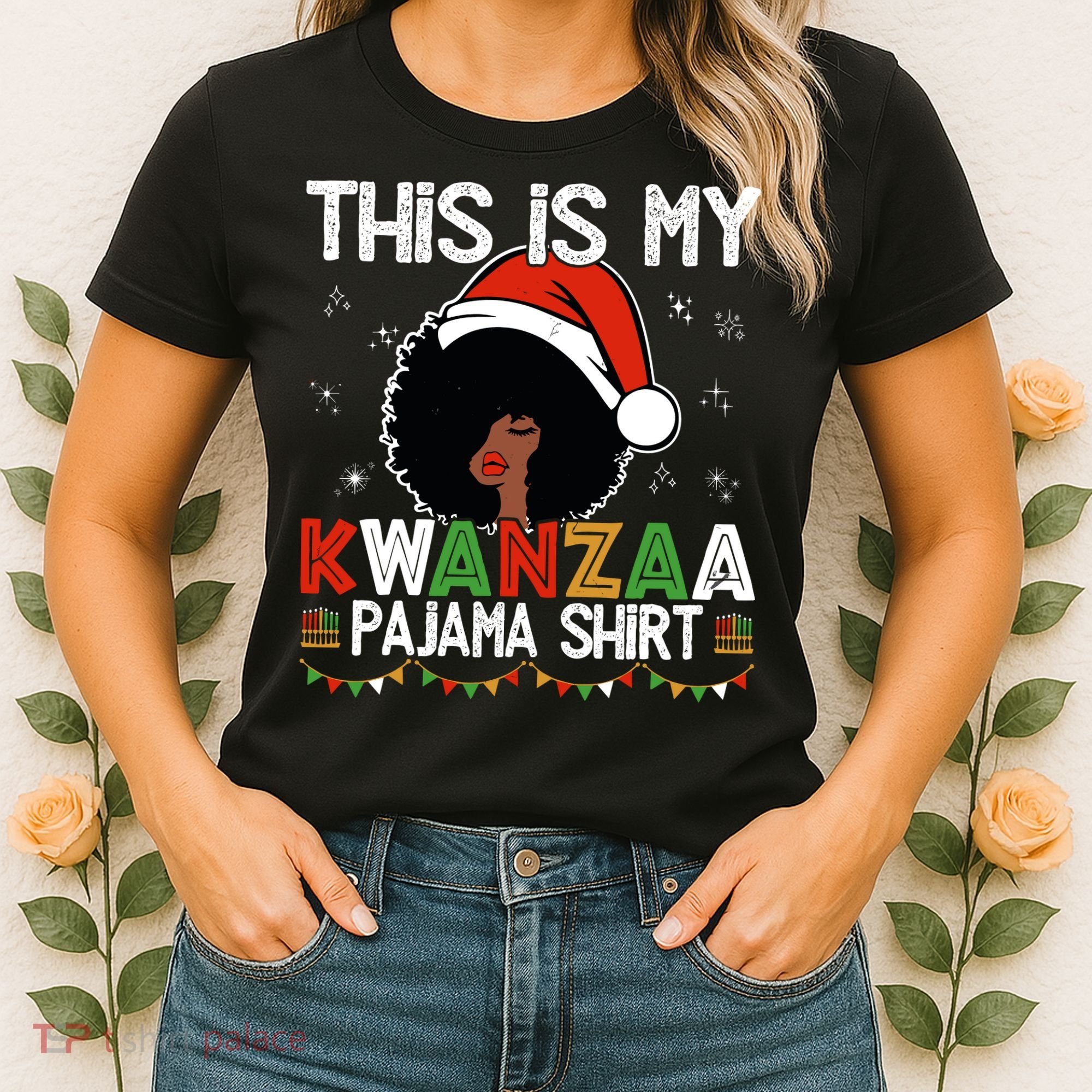 This Is My Kwanzaa Pajama Outfit Melanin African American Women's T-Shirt