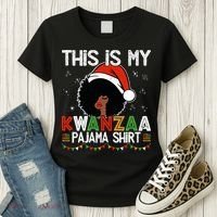 This Is My Kwanzaa Pajama Outfit Melanin African American Women's T-Shirt thumb 3