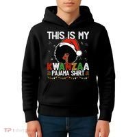 This Is My Kwanzaa Pajama Outfit Melanin African American Kids Hoodie thumb 4