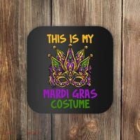 This Is My Mardi Gras Costume Festive Coaster thumb 0