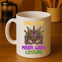 This Is My Mardi Gras Costume Festive Coffee Mug thumb 4