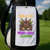 This Is My Mardi Gras Costume Festive Golf Towel thumb 2