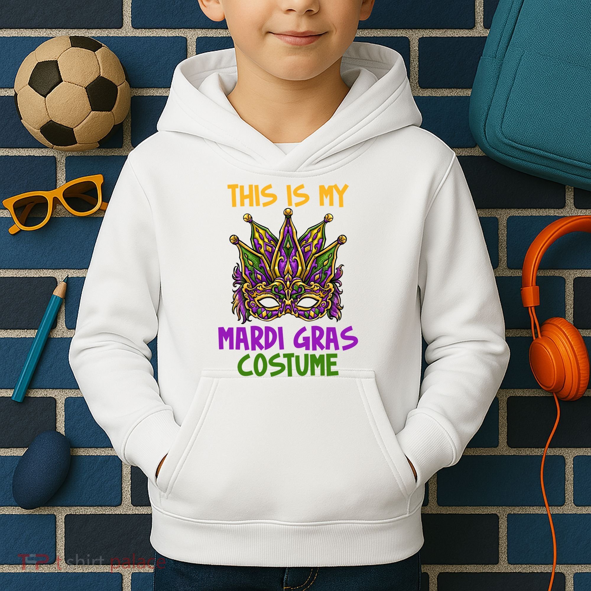 This Is My Mardi Gras Costume Festive Kids Hoodie