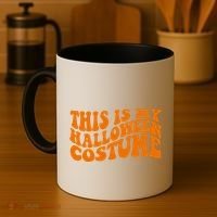 This Is My Halloween Costume Retro Coffee Mug thumb 4
