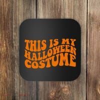 This Is My Halloween Costume Retro Coaster thumb 0
