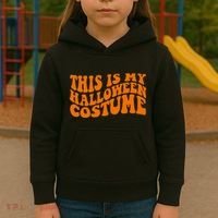 This Is My Halloween Costume Retro Kids Hoodie thumb 3