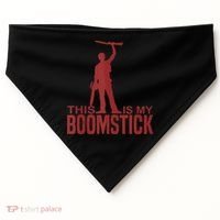 This Is My Boomstick Shotgun Chainsaw Dead Evil Halloween Gift USA-Made Doggie Bandana thumb 0