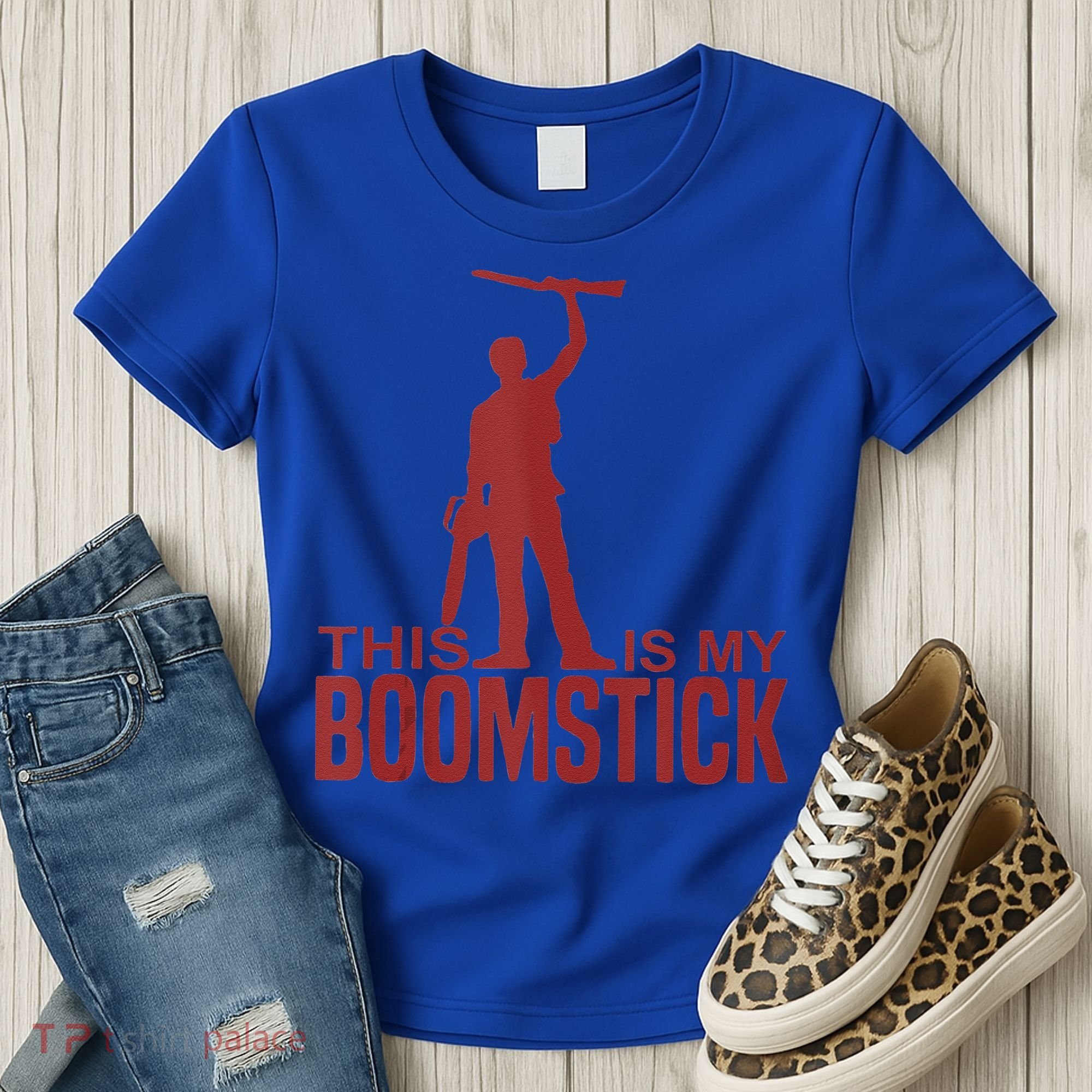 This Is My Boomstick Shotgun Chainsaw Dead Evil Halloween Gift Women's T-Shirt