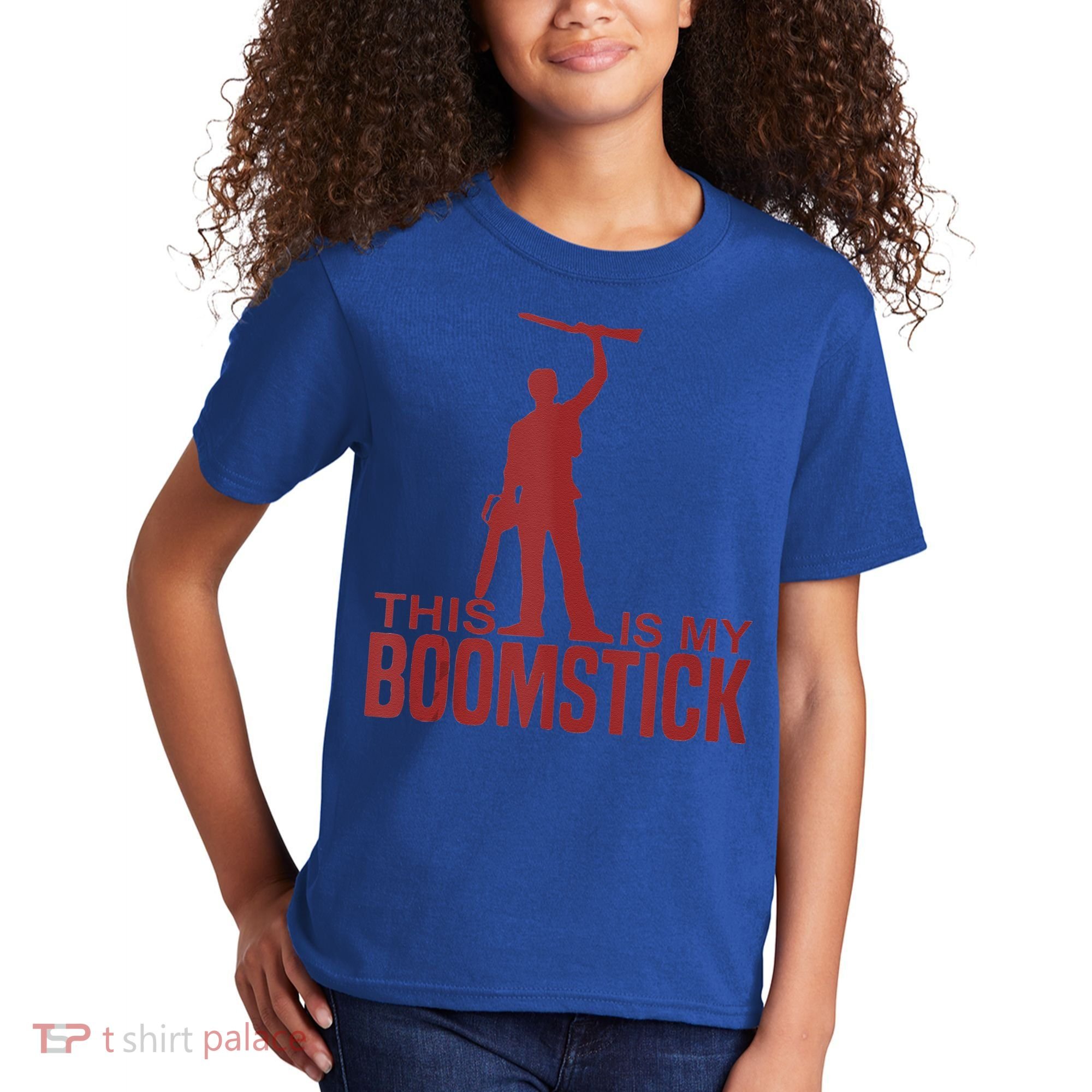 This Is My Boomstick Shotgun Chainsaw Dead Evil Halloween Gift Kids T-Shirt