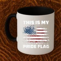 This Is My Pride Flag USA American 4th Of July Patriotic Coffee Mug thumb 2
