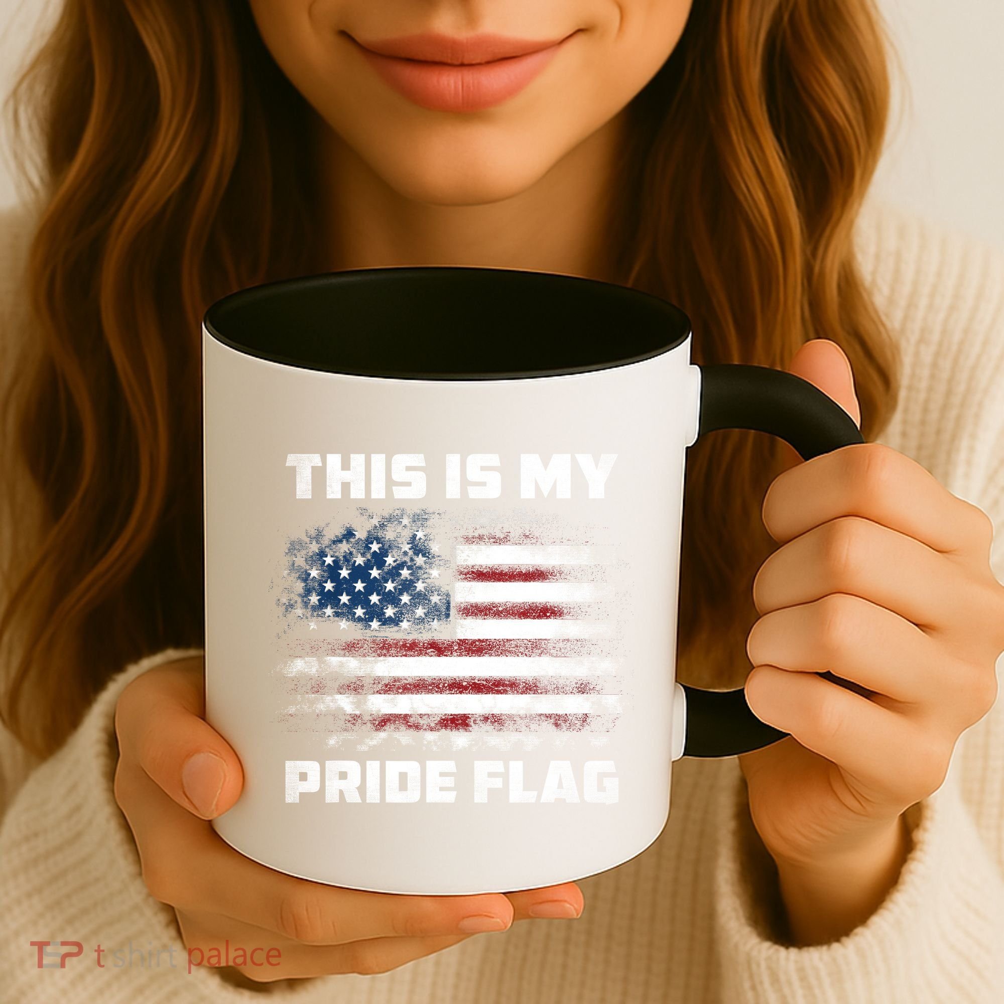 This Is My Pride Flag USA American 4th Of July Patriotic Coffee Mug