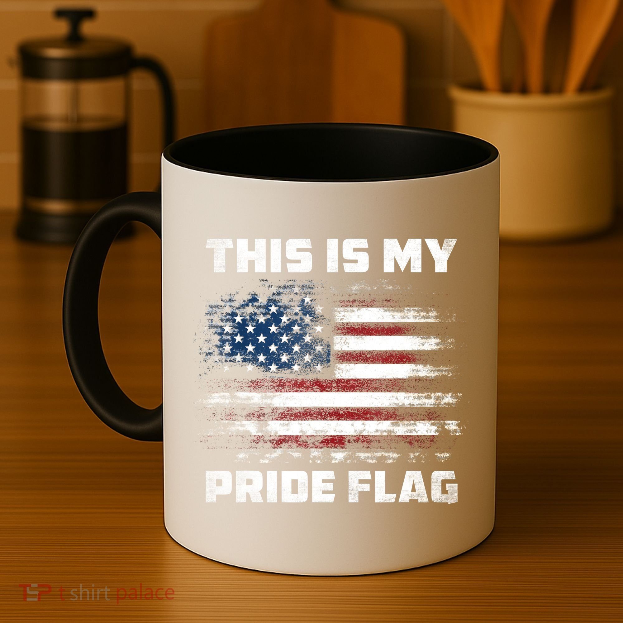 This Is My Pride Flag USA American 4th Of July Patriotic Coffee Mug