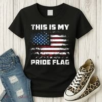 This Is My Pride Flag USA American 4th Of July Patriotic Women's T-Shirt thumb 3