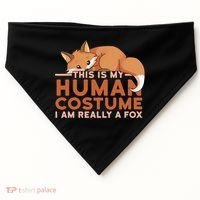 This Is My Human Costume IM Really A Fox Halloween Funny USA-Made Doggie Bandana thumb 0