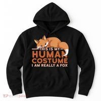 This Is My Human Costume IM Really A Fox Halloween Funny Hoodie thumb 0