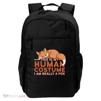 This Is My Human Costume IM Really A Fox Halloween Funny Backpack