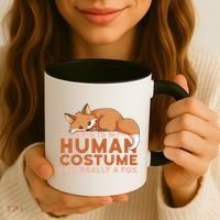 This Is My Human Costume IM Really A Fox Halloween Funny Coffee Mug thumb 3