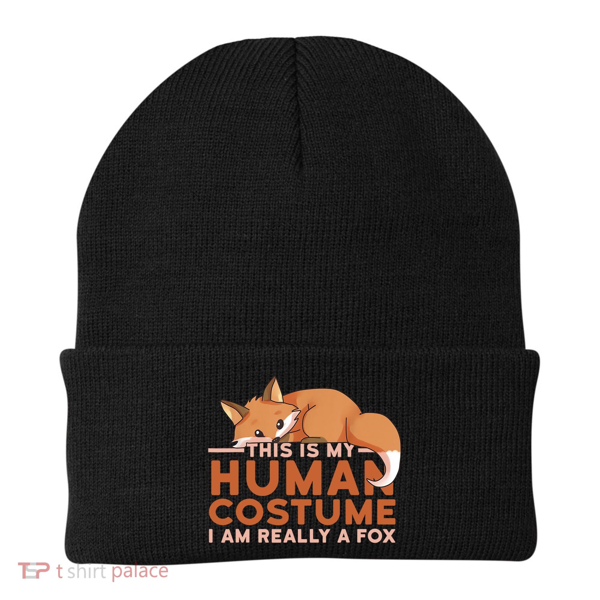 This Is My Human Costume IM Really A Fox Halloween Funny Beanie