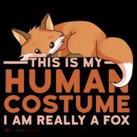 This Is My Human Costume IM Really A Fox Halloween Funny Women's Hoodie thumb 2