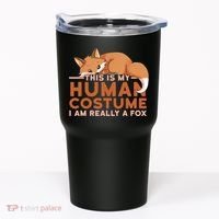 This Is My Human Costume IM Really A Fox Halloween Funny Tumbler thumb 0