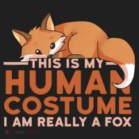 This Is My Human Costume IM Really A Fox Halloween Funny Hat thumb 2