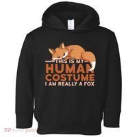 This Is My Human Costume IM Really A Fox Halloween Funny Toddler Hoodie thumb 0