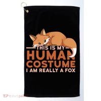 This Is My Human Costume IM Really A Fox Halloween Funny Golf Towel thumb 0