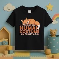 This Is My Human Costume IM Really A Fox Halloween Funny Toddler T-Shirt thumb 3