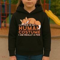 This Is My Human Costume IM Really A Fox Halloween Funny Kids Hoodie thumb 3