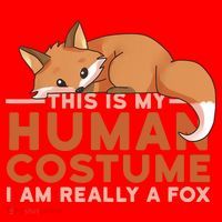 This Is My Human Costume IM Really A Fox Halloween Funny Santa Hat thumb 1