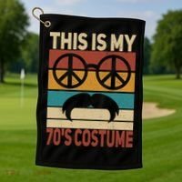 This Is My 70s Costume 70 Styles 70S Disco 1970s Outfit Golf Towel thumb 1