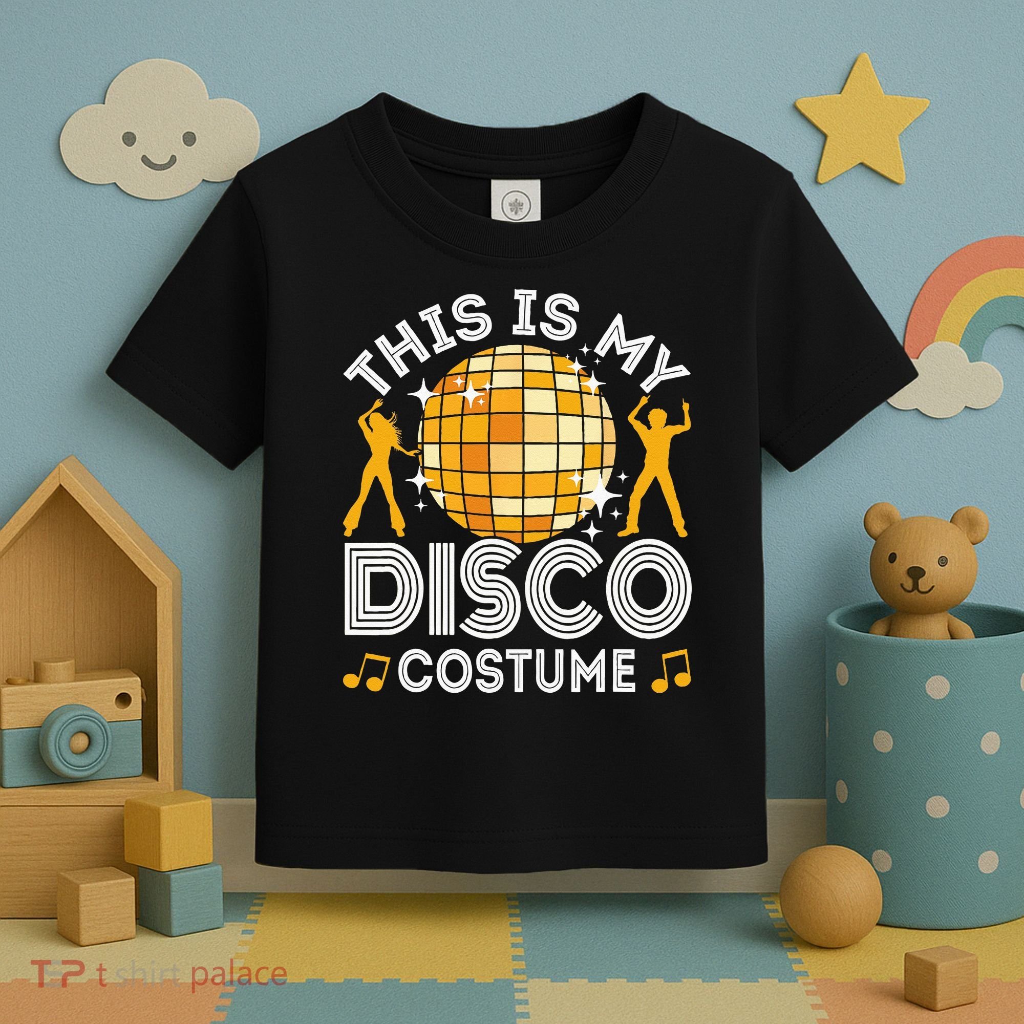 This Is My Disco Costume 70s 80s Party Outfit Halloween Toddler T-Shirt