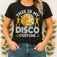 This Is My Disco Costume 70s 80s Party Outfit Halloween Women's T-Shirt thumb 2