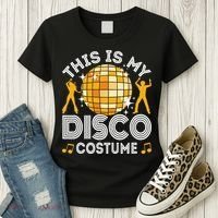 This Is My Disco Costume 70s 80s Party Outfit Halloween Women's T-Shirt thumb 3