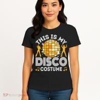 This Is My Disco Costume 70s 80s Party Outfit Halloween Women's T-Shirt thumb 4