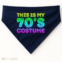 This Is My 70s Costume, 1970s Party USA-Made Doggie Bandana thumb 0