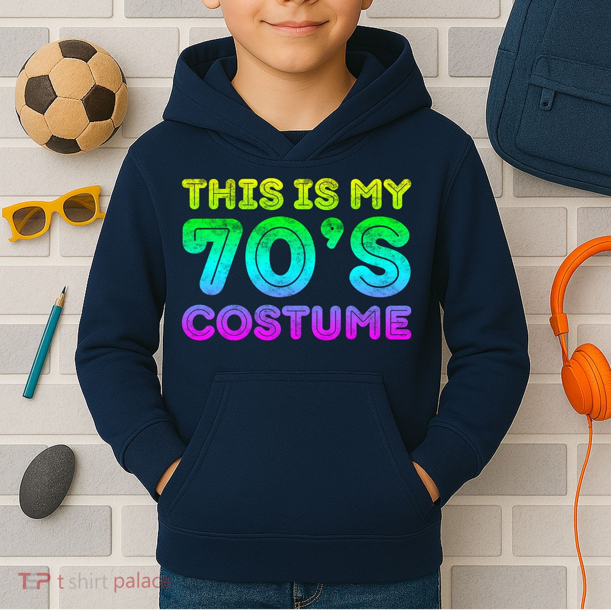 This Is My 70s Costume, 1970s Party Kids Hoodie