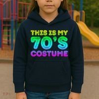 This Is My 70s Costume, 1970s Party Kids Hoodie thumb 3