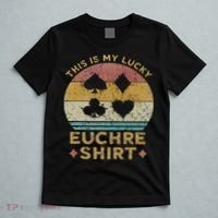 This Is My Lucky Euchre Vintage Euchre Card Game T-Shirt thumb 5