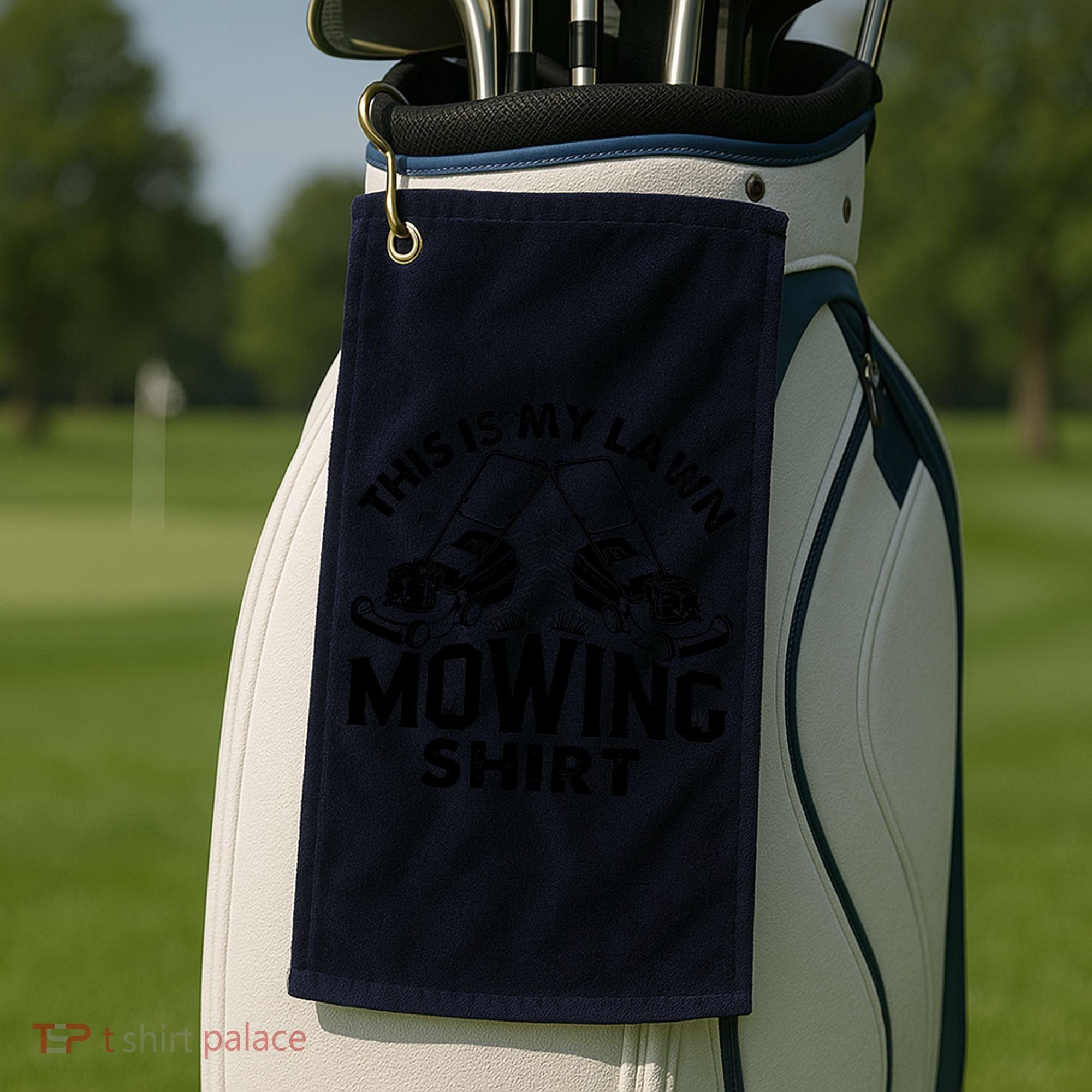 This Is My Lawn Mowing Funny Mower Gift Golf Towel