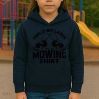 This Is My Lawn Mowing Funny Mower Gift Kids Hoodie thumb 3