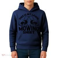 This Is My Lawn Mowing Funny Mower Gift Kids Hoodie thumb 4