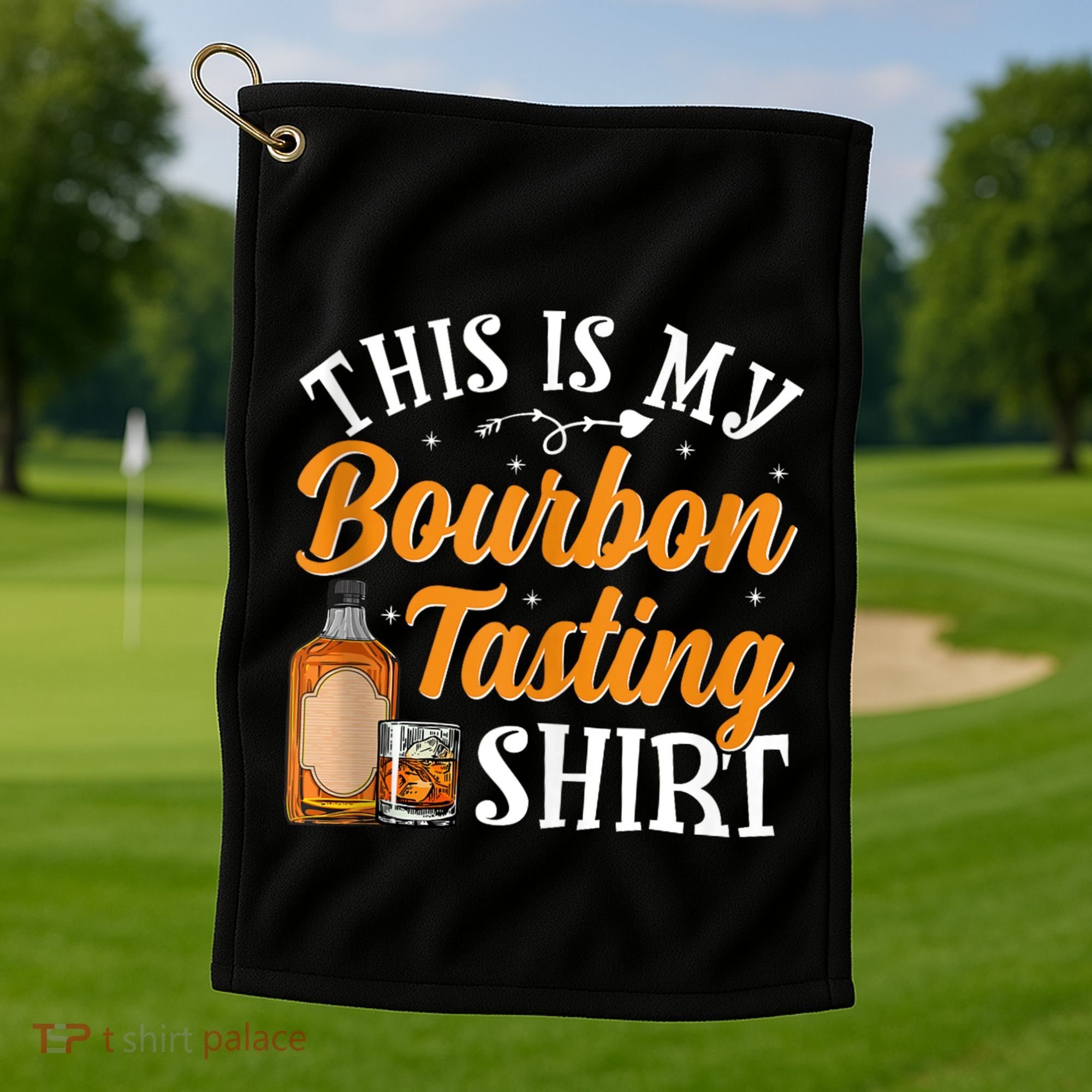 This Is My Bourbon Tasting Outfits Funny Bourbon Lovers Tank Top Golf Towel