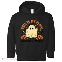 This Is My First Halloween Costume Cute Ghost Toddler Hoodie thumb 0